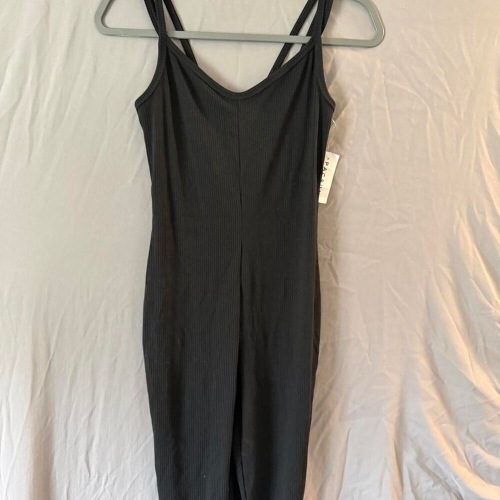 Pacsun Women's Grey and Black Jumpsuit